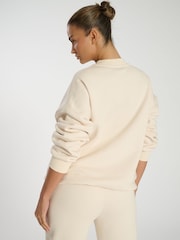 South Beach Cream Oversized Pilates Crew Neck Sweater - Image 6 of 6