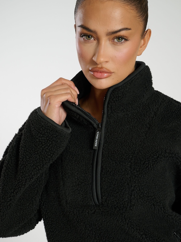 South Beach Black Borg Quarter Zip Jacket - Image 5 of 6