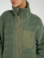 Зеленый - South Beach Zip искусственный мех куртка - Image 6 of 6