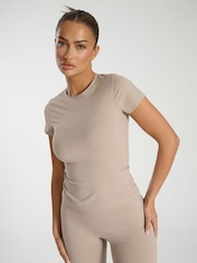 South Beach Natural Cap Sleeve T-Shirt - Image 3 of 6