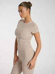South Beach Natural Cap Sleeve T-Shirt - Image 4 of 6