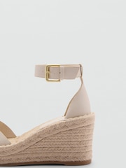 Mango Cream Wedge Buckle Sandals - Image 3 of 4