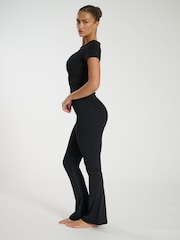 South Beach Black Flared High Waist Leggings - Image 3 of 6