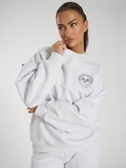 South Beach Grey Oversized Crew Neck Sweatshirt - Image 4 of 6