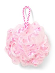Bath & Body Works Pink Gingham Loofah Bath Sponge - Image 1 of 1