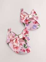 وردي/أرجواني فاتح/أبيض - حذاء Padders مزيّن بفيونكة للبنات من Baker By Ted Baker - Image 1 of 5