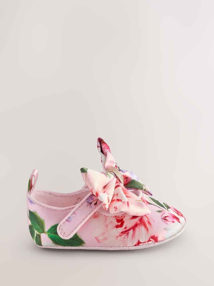 وردي/أرجواني فاتح/أبيض - حذاء Padders مزيّن بفيونكة للبنات من Baker By Ted Baker - Image 2 of 5