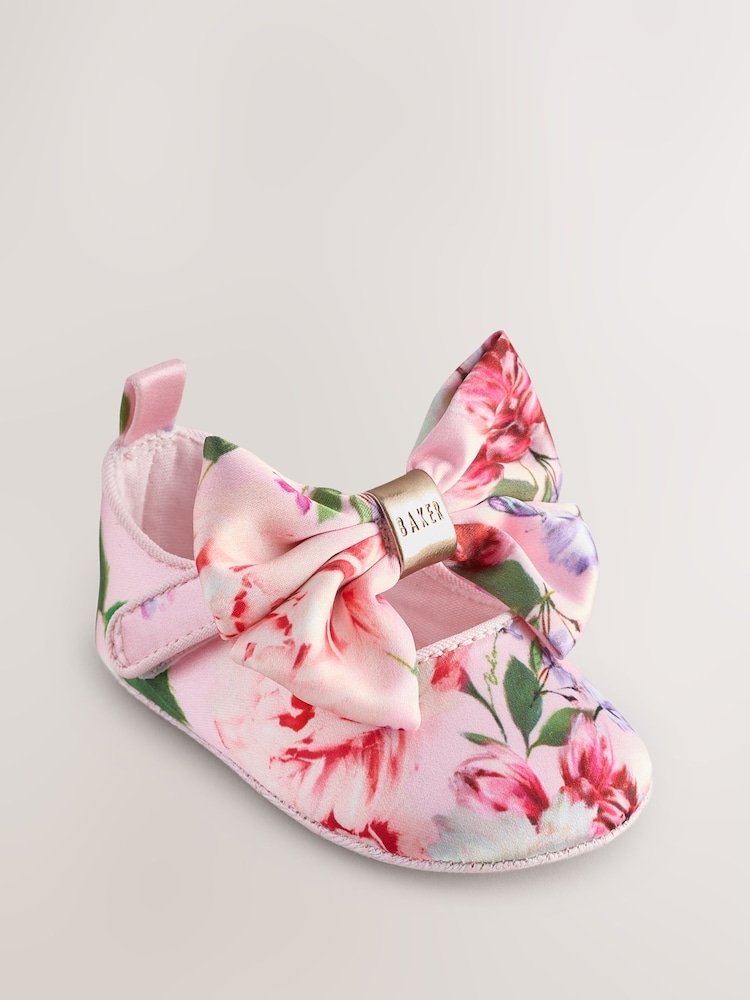 Baker by Ted Baker Baby Girls Padders Shoes With Bow - Image 3 of 6