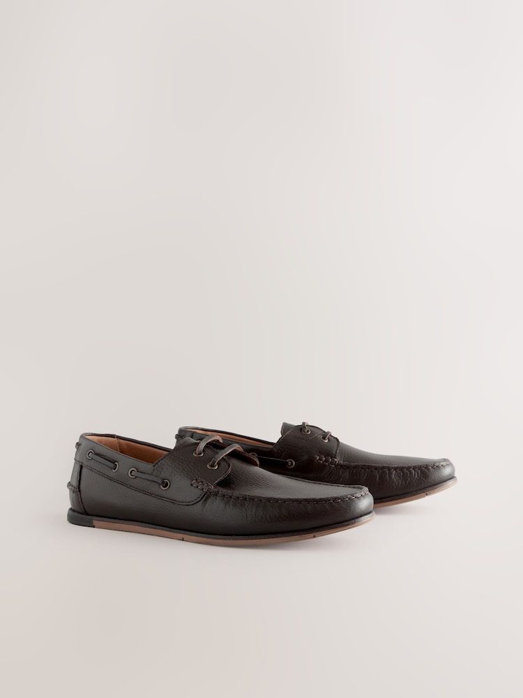 Marrón - Zapatos náuticos de cuero de vestir - Imagen 1 de 6 Marrón - Zapatos náuticos de cuero de vestir - Imagen 1 de 6