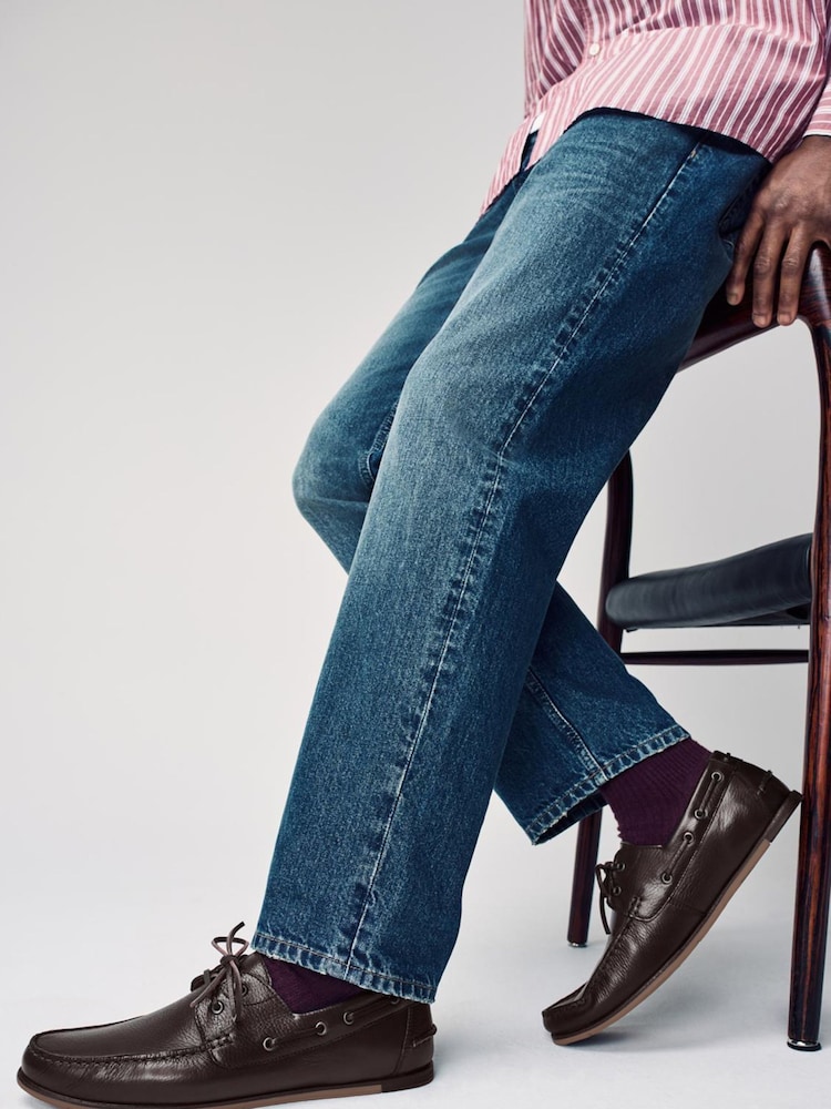 Marrón - Zapatos náuticos de cuero de vestir - Imagen 2 de 6