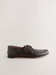 Marrón - Zapatos náuticos de cuero de vestir - Imagen 3 de 6