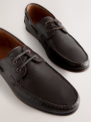 Marrón - Zapatos náuticos de cuero de vestir - Imagen 4 de 6