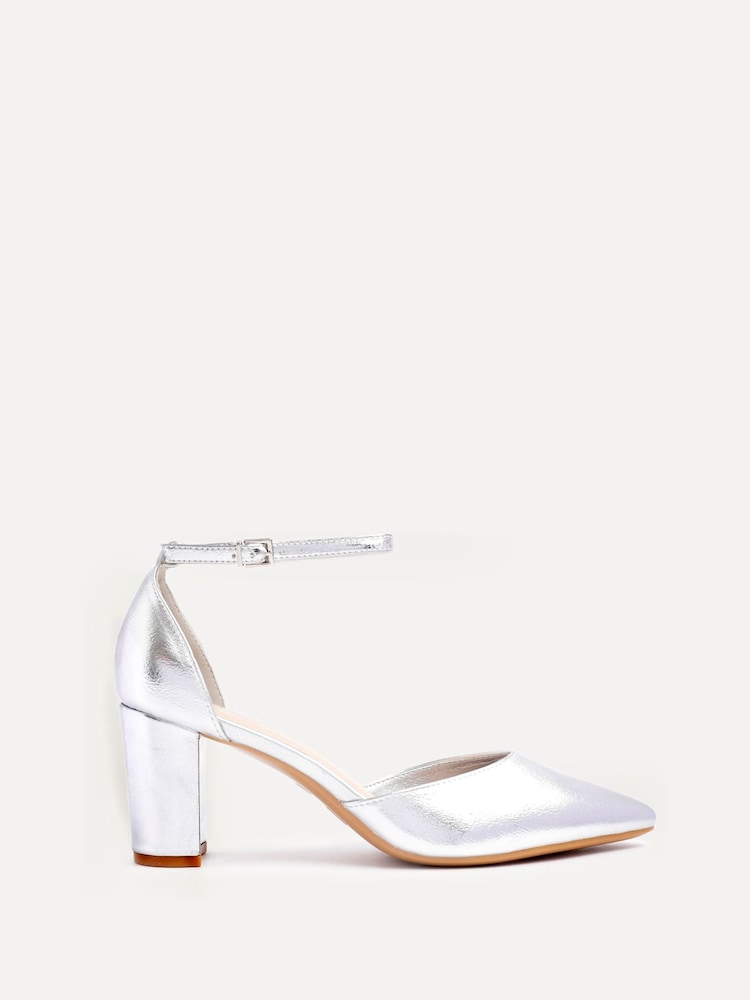 Plateado - Zapatos de salón de tacón cuadrado con parte posterior cerrada Leona de Linzi - Imagen 2 de 5 Plateado - Zapatos de salón de tacón cuadrado con parte posterior cerrada Leona de Linzi - Imagen 2 de 5