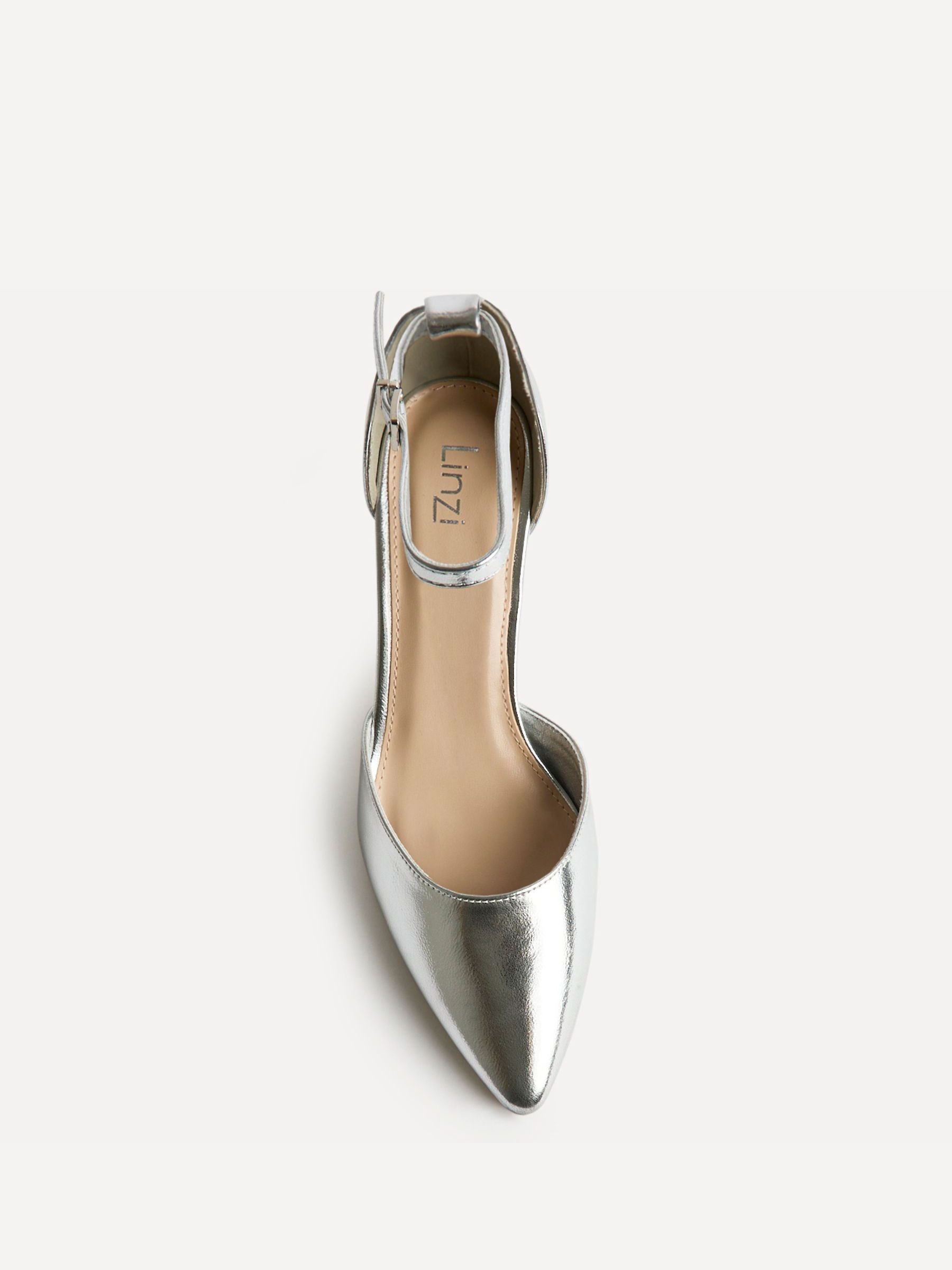 Buy Linzi Silver Leona Closed Back Court Block Heels from Next USA