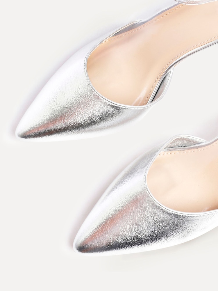 Plateado - Zapatos de salón de tacón cuadrado con parte posterior cerrada Leona de Linzi - Imagen 5 de 5 Plateado - Zapatos de salón de tacón cuadrado con parte posterior cerrada Leona de Linzi - Imagen 5 de 5