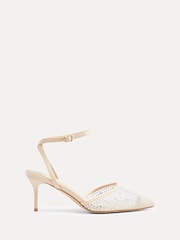 Linzi Gold Krystal Diamante Embellished Court Heels - Image 2 of 5