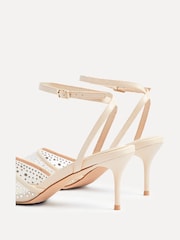 Linzi Gold Krystal Diamante Embellished Court Heels - Image 4 of 5