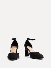 Linzi Black Corinne Square Toe Closed Back Heels - Image 3 of 5