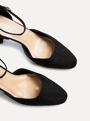 Linzi Black Corinne Square Toe Closed Back Heels - Image 4 of 5