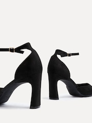 Linzi Black Corinne Square Toe Closed Back Heels - Image 5 of 5