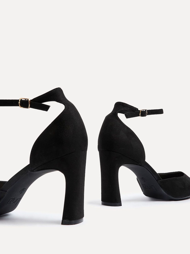 Linzi Black Corinne Square Toe Closed Back Heels - Image 5 of 5
