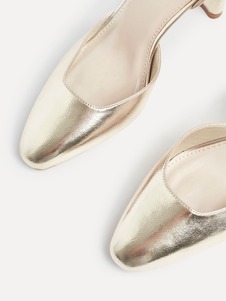 Linzi Gold Corinne Square Toe Closed Back Heels - Image 5 of 5
