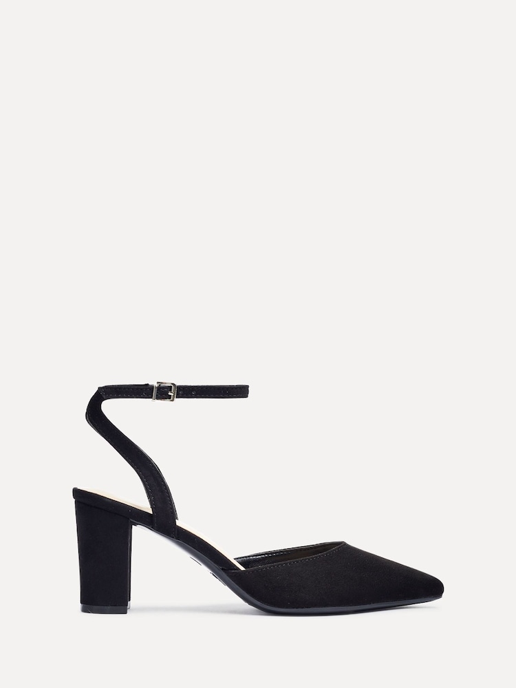 Ante negro - Zapatos de salón Rendall con parte posterior abierta y tacón cuadrado de Linzi - Imagen 2 de 5 Ante negro - Zapatos de salón Rendall con parte posterior abierta y tacón cuadrado de Linzi - Imagen 2 de 5