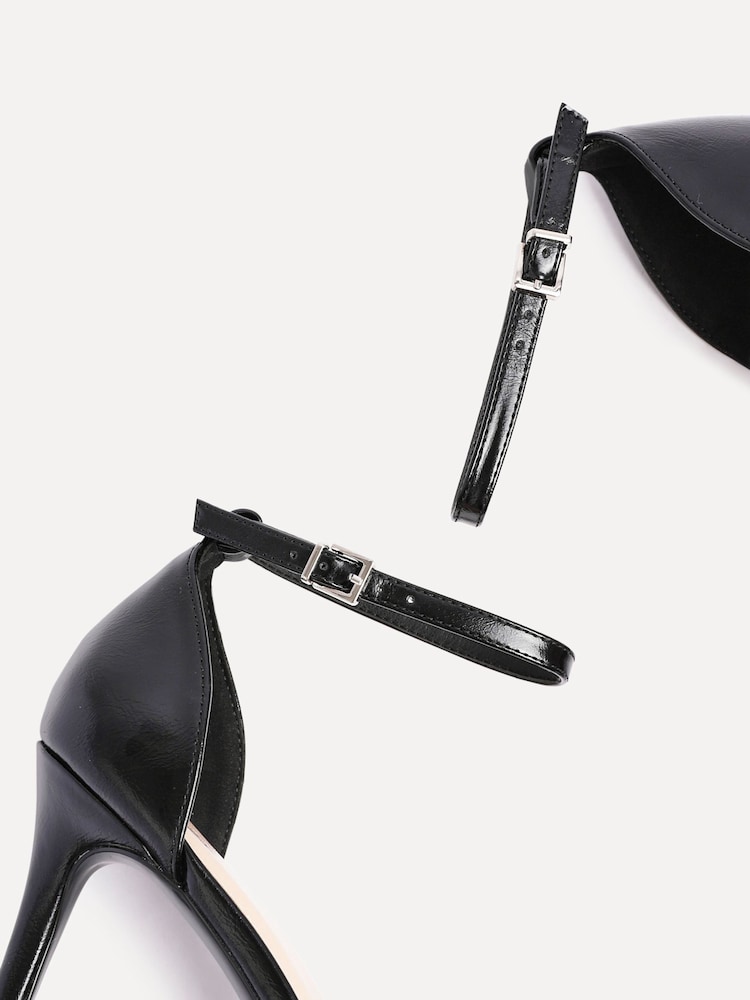 Črna PU - Linzi Thea Closed Back Stiletto salonarji in čevlji z visoko peto With Ankle Strap - Slika 5 iz 5 Črna PU - Linzi Thea Closed Back Stiletto salonarji in čevlji z visoko peto With Ankle Strap - Slika 5 iz 5