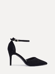 Linzi Black Wide Fit Lavora Wide Fit Stiletto Court Shoes With Ankle Strap - Image 2 of 5