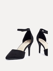 Linzi Black Wide Fit Lavora Wide Fit Stiletto Court Shoes With Ankle Strap - Image 4 of 5