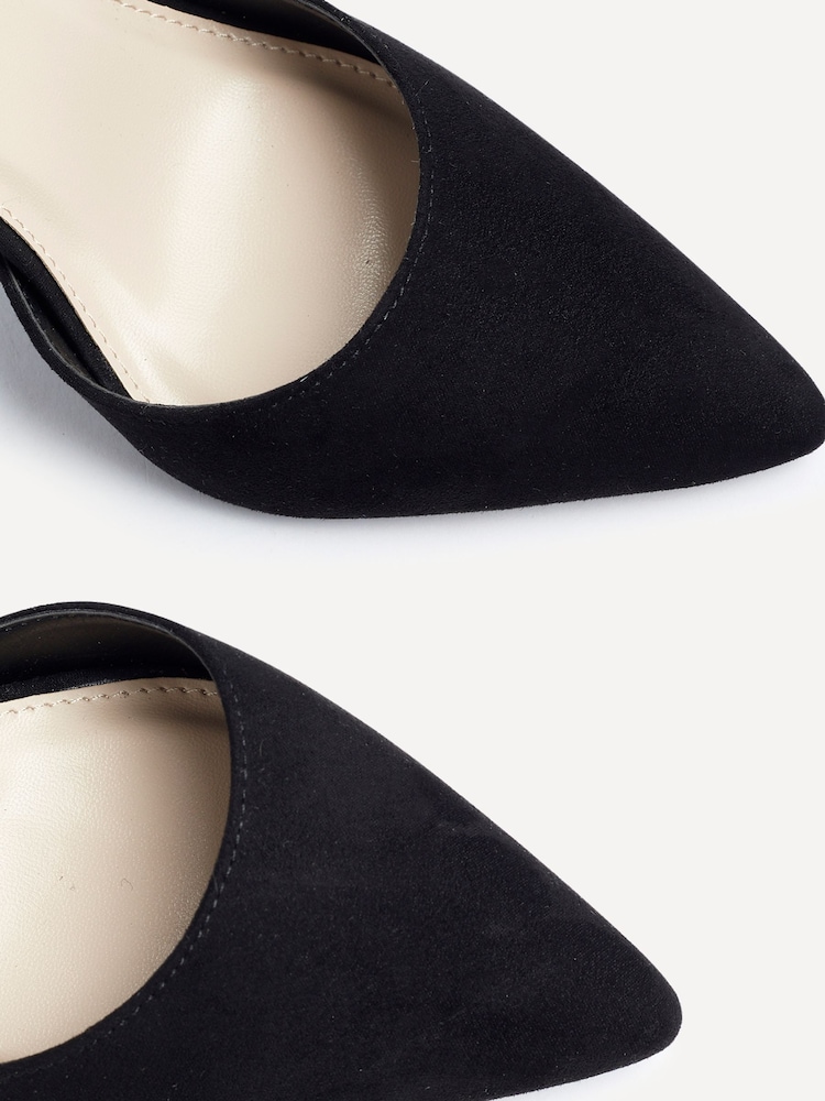 Linzi Black Wide Fit Lavora Wide Fit Stiletto Court Shoes With Ankle Strap - Image 5 of 5