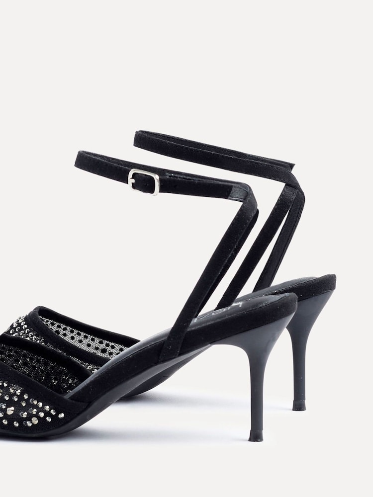 Linzi Black Krystal Diamante Embellished Court Heels - Image 5 of 5