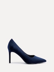 Linzi Blue Wide Fit Martina Wide Fit Stiletto Pointed Court Shoes - Image 2 of 5