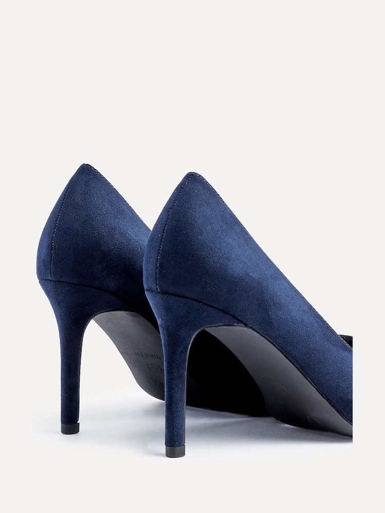 Linzi Blue Wide Fit Martina Wide Fit Stiletto Pointed Court Shoes - Image 5 of 5