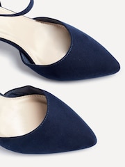 Linzi Blue Wide Fit Lori Wide Fit Pointed Toe Court Shoes - Image 5 of 6