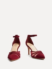 Linzi Red Wide Fit Tianey Wide Fit Court Stiletto Shoes With Mesh Front Detail - Image 4 of 6