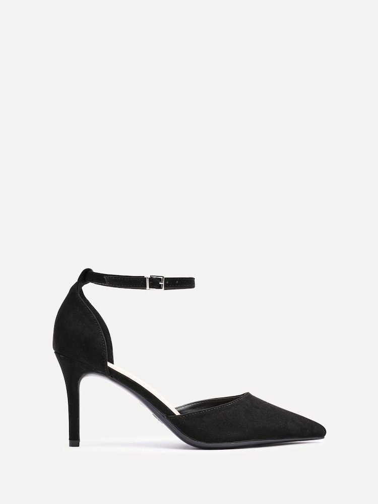 črna Suede - Linzi Thea Closed Back Stiletto salonarji in čevlji z visoko peto With Ankle Strap - Slika 2 iz 5 črna Suede - Linzi Thea Closed Back Stiletto salonarji in čevlji z visoko peto With Ankle Strap - Slika 2 iz 5
