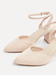 Linzi Nude Wide Fit Lori Wide Fit Pointed Toe Court Shoes - Image 5 of 5