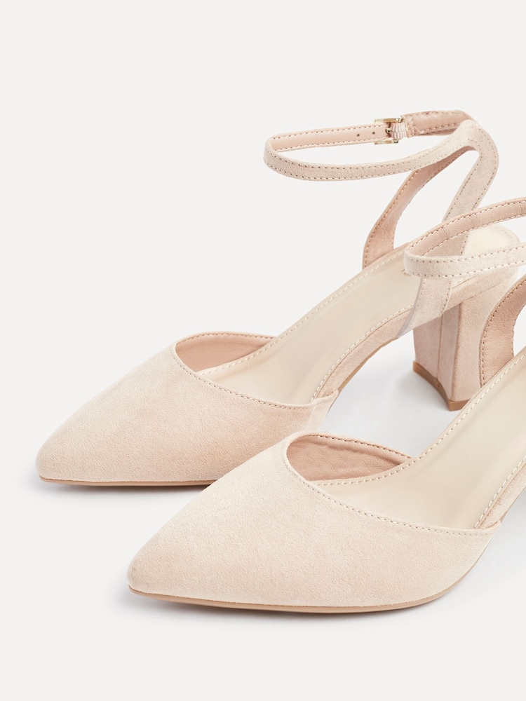 Linzi Nude Wide Fit Lori Wide Fit Pointed Toe Court Shoes - Image 5 of 5