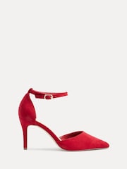 Linzi Red Wide Fit Lavora Wide Fit Stiletto Court Shoes With Ankle Strap - Image 2 of 5