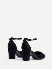 Linzi Black Wide Fit Davina Wide Fit Closed Back Court Block Shoes - Image 4 of 5