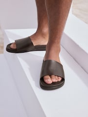 Marrón - Chinelas de cuero - Imagen 1 de 6