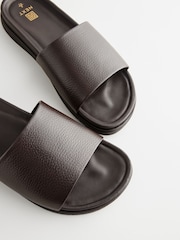 Marrón - Chinelas de cuero - Imagen 6 de 6