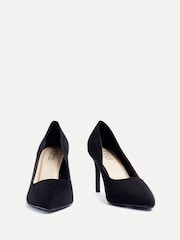 Linzi Black Wide Fit Martina Wide Fit Stiletto Pointed Court Shoes - Image 4 of 6