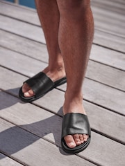 Negro - Chinelas de cuero - Imagen 1 de 6