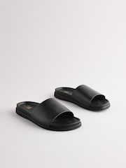 Negro - Chinelas de cuero - Imagen 3 de 6