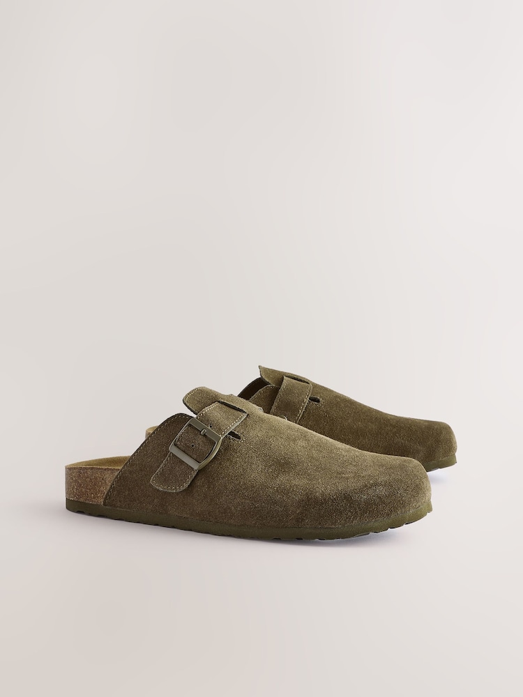 Khaki Green EDIT Suede Mules - Image 3 of 7