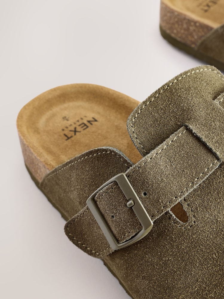 Khaki Green EDIT Suede Mules - Image 6 of 7