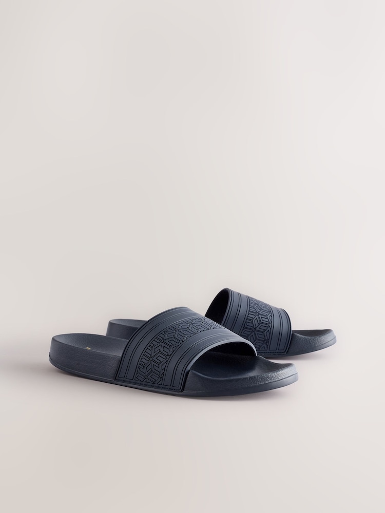 Navy Stripe Sliders - Image 3 of 6