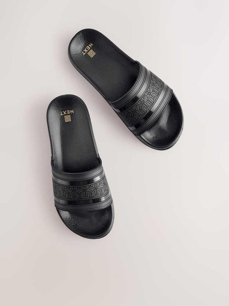 Black Stripe Sliders - Image 3 of 5